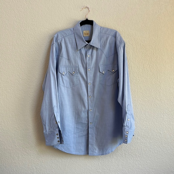 STUBBS collection  pearl-snap button down dress shirt - Picture 1 of 5